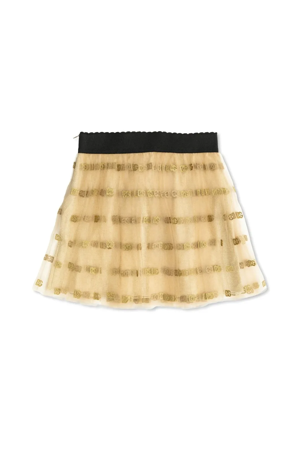 Dolce & Gabbana Kids Logo Printed Tulle Skirt