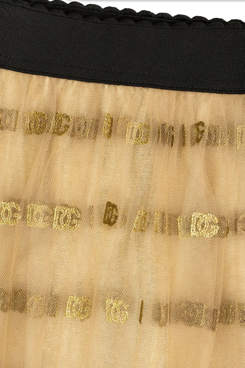 Dolce & Gabbana Kids Logo Printed Tulle Skirt