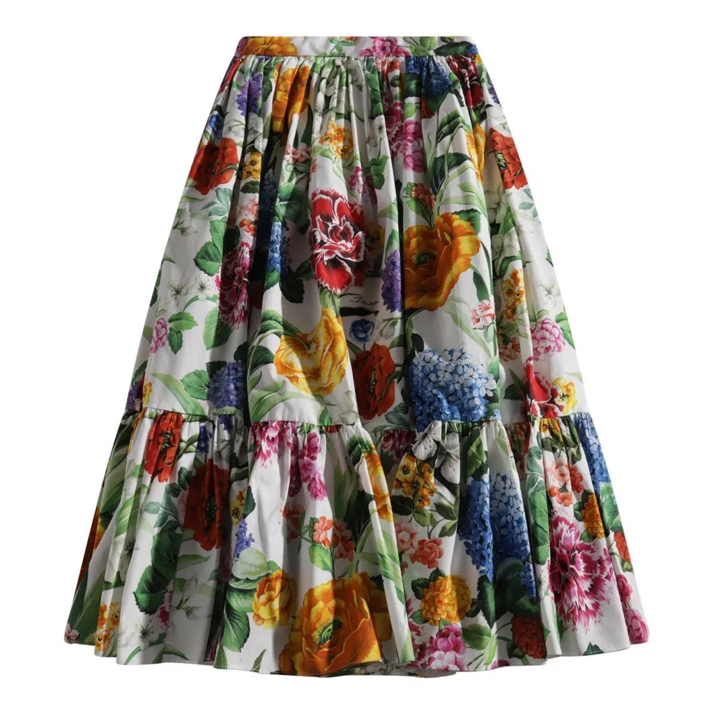 Dolce & Gabbana Kids Floral Printed Skirt