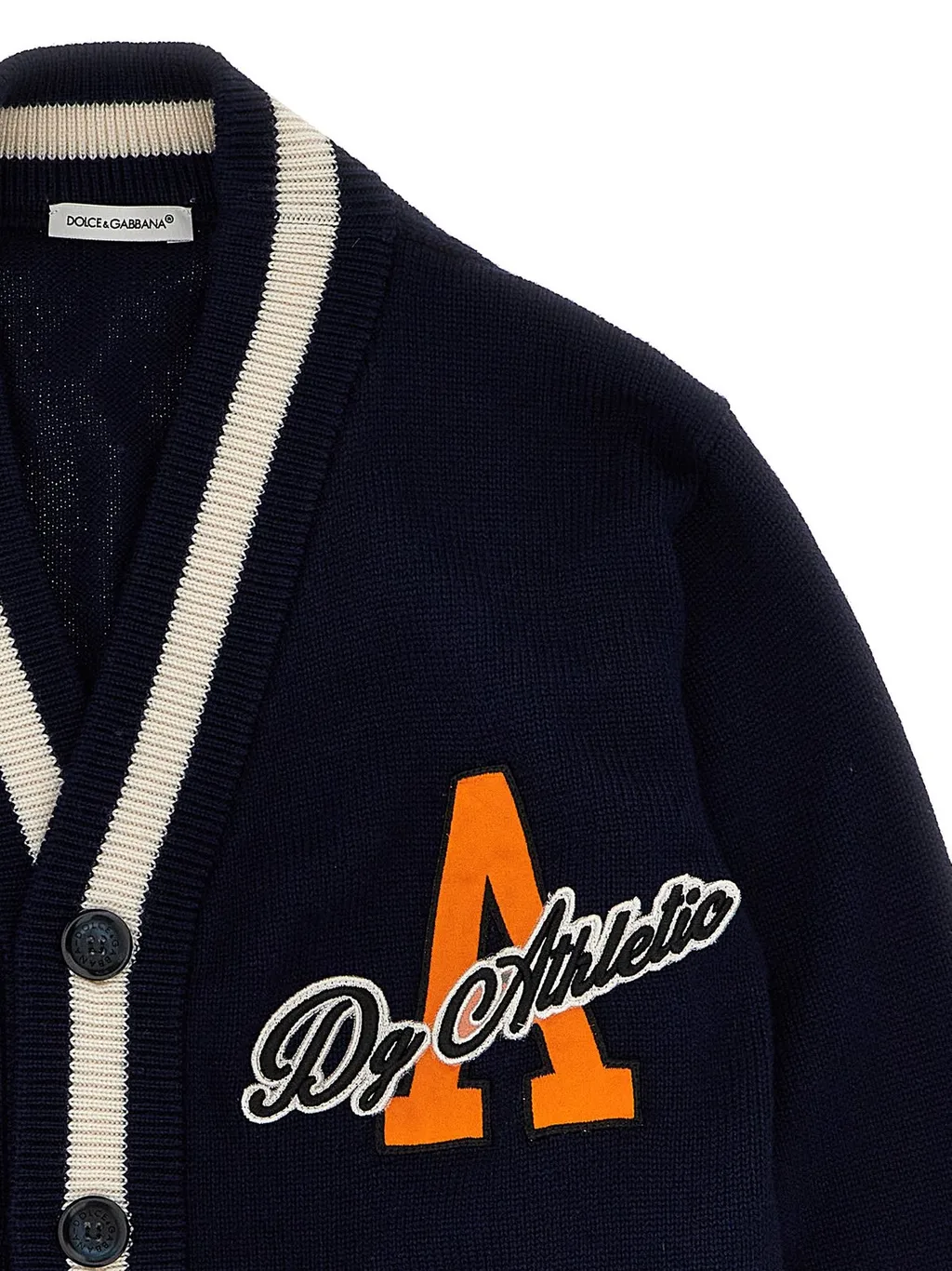 Dolce & Gabbana Kids Logo Patch Knitted Cardigan