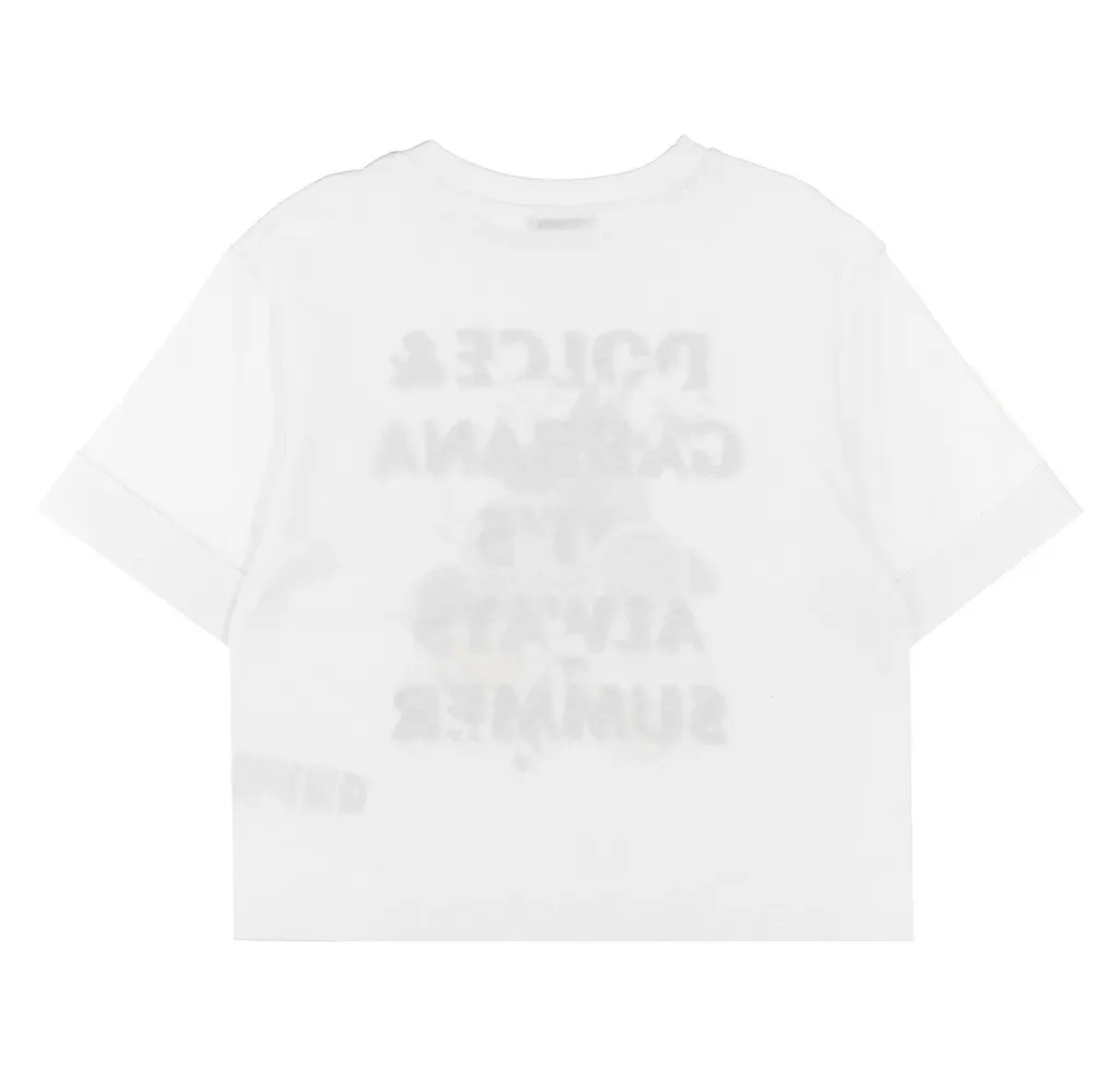 Dolce & Gabbana Kids Logo Printed Crewneck T-Shirt