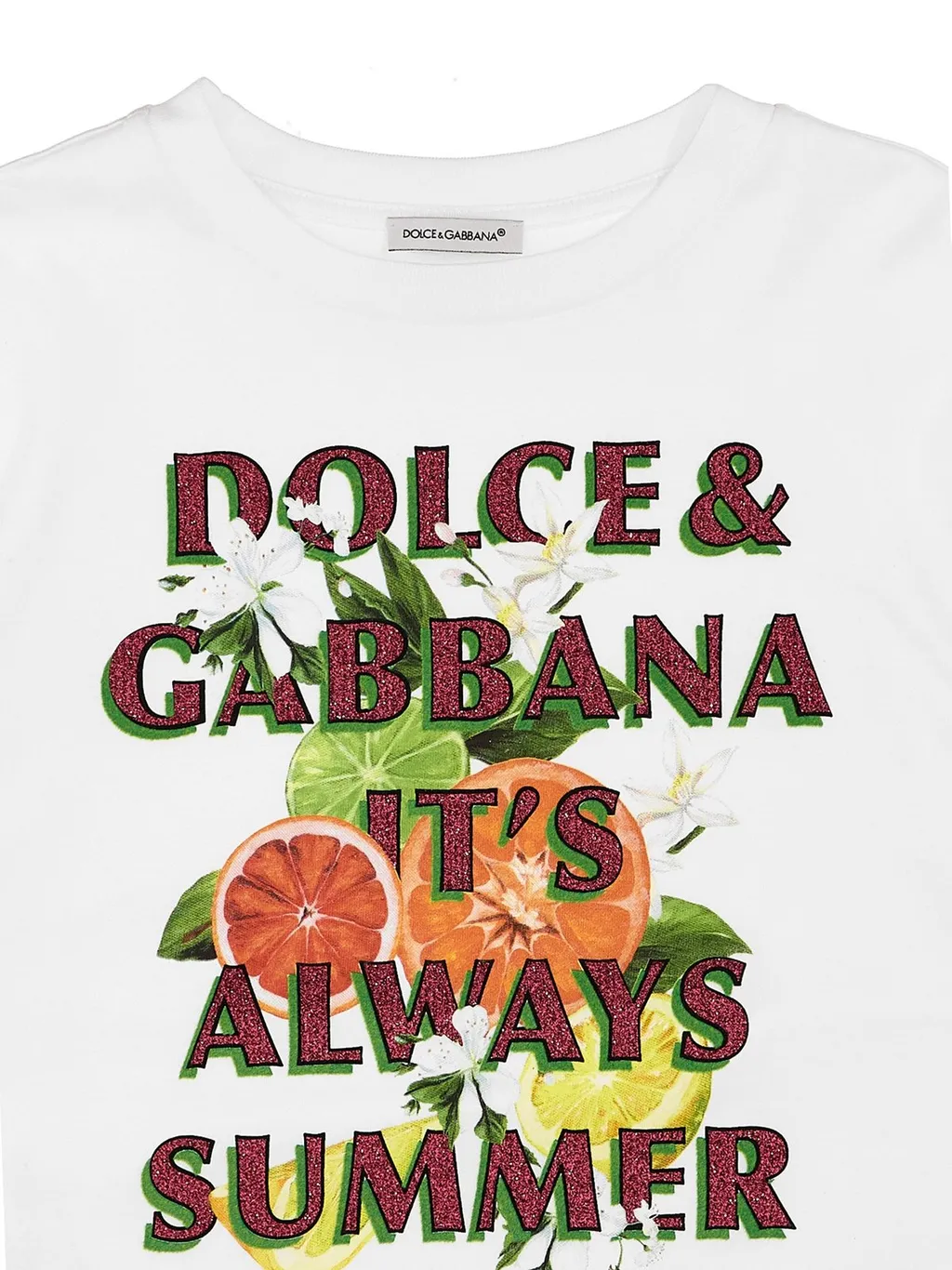 Dolce & Gabbana Kids Logo Printed Crewneck T-Shirt