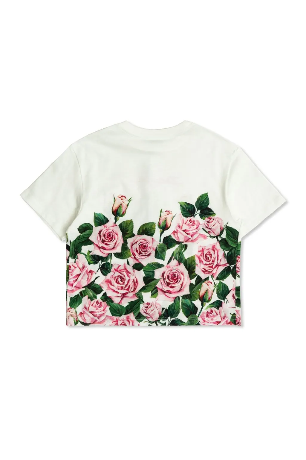 Dolce & Gabbana Kids Floral Printed Crewneck T-Shirt