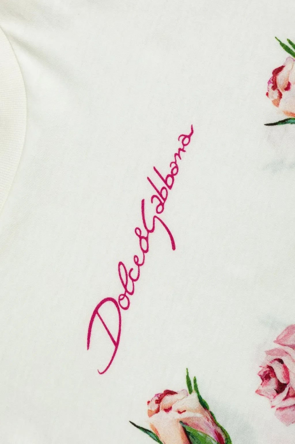 Dolce & Gabbana Kids Floral Printed Crewneck T-Shirt