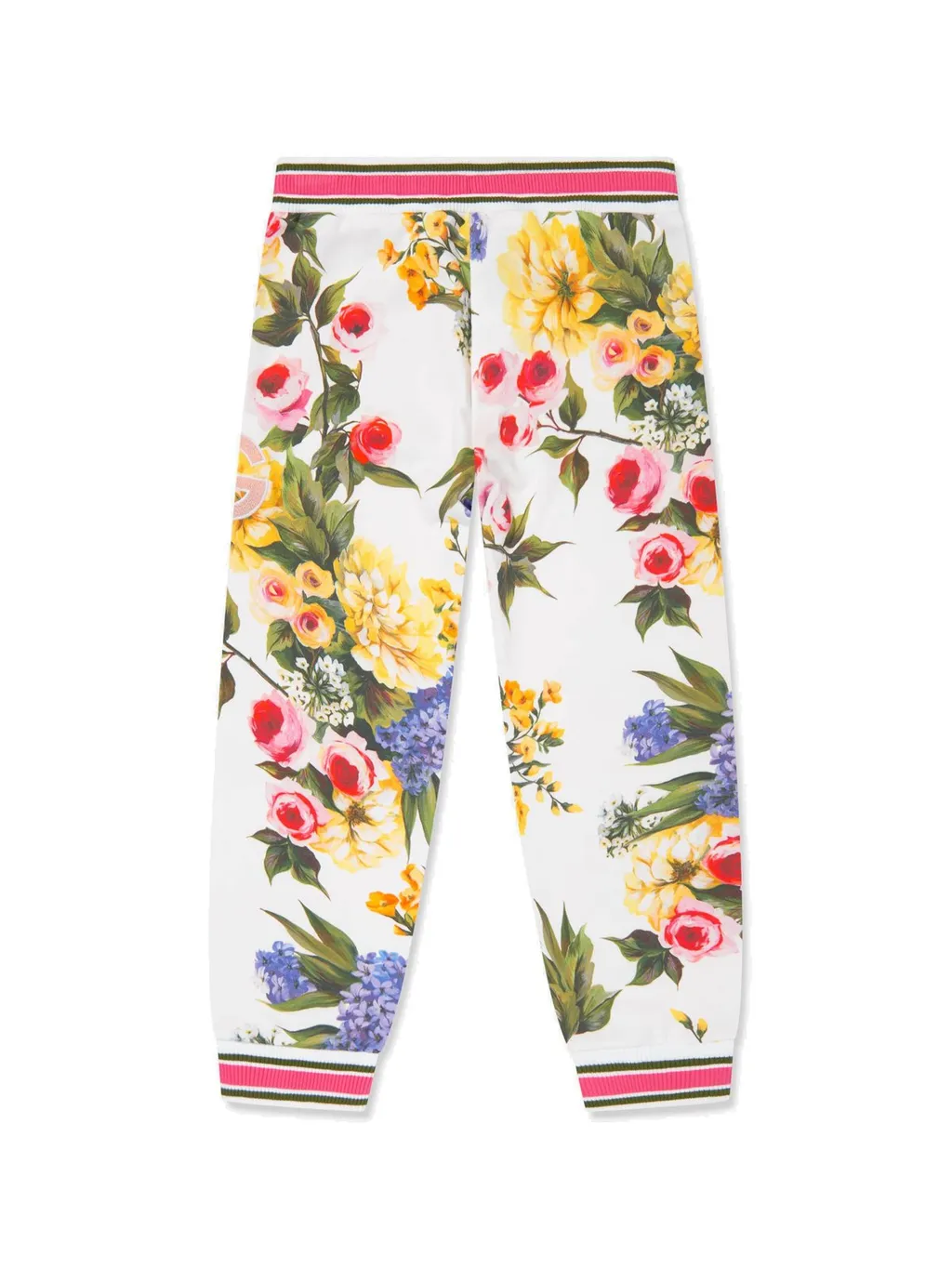 Dolce Gabbana Girls Floral Printed Drawstring Joggers