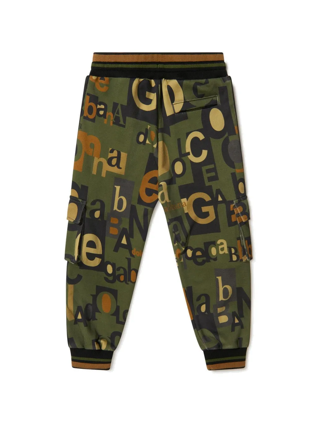 Dolce & Gabbana Kids Logo Printed Drawstring Cargo Trousers