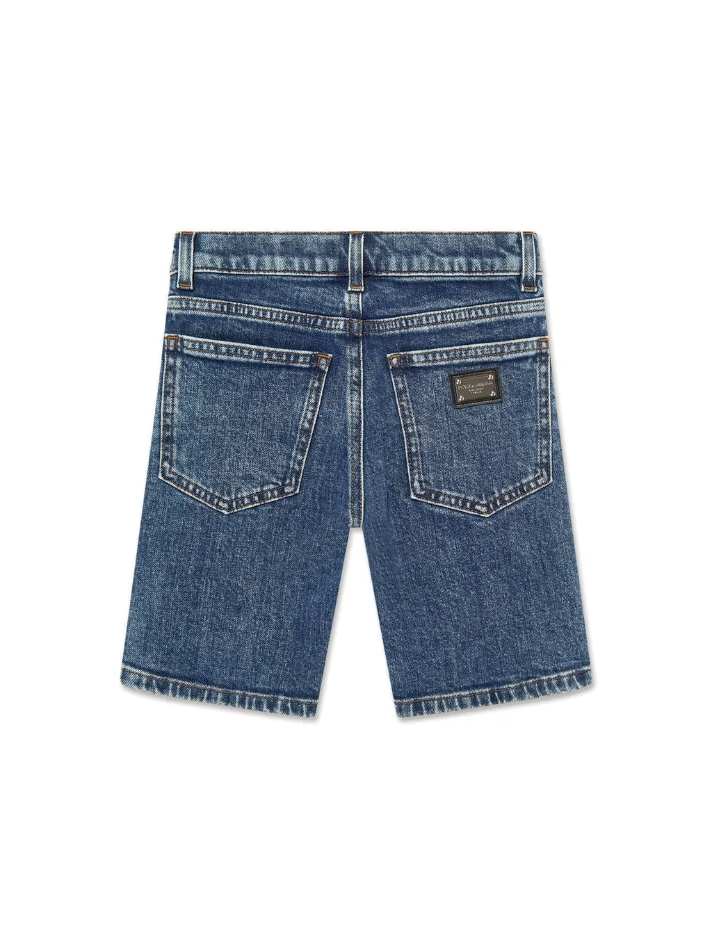 Dolce & Gabbana Kids Logo Plaque Denim Shorts