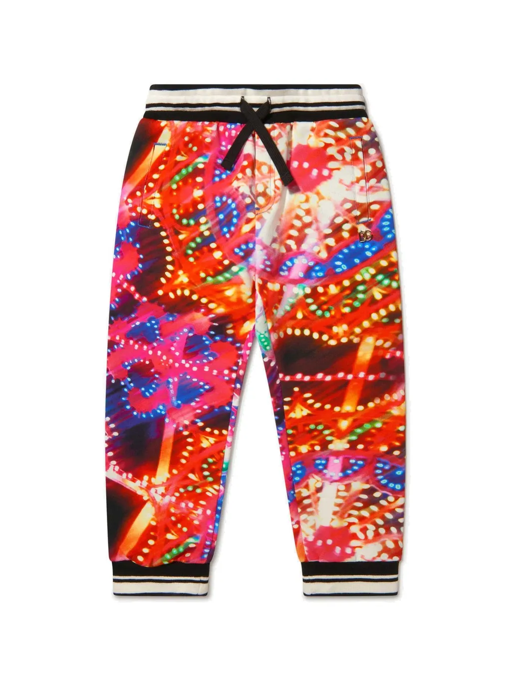 Dolce & Gabbana Kids Luminarie Graphic-Printed Drawstring Trousers