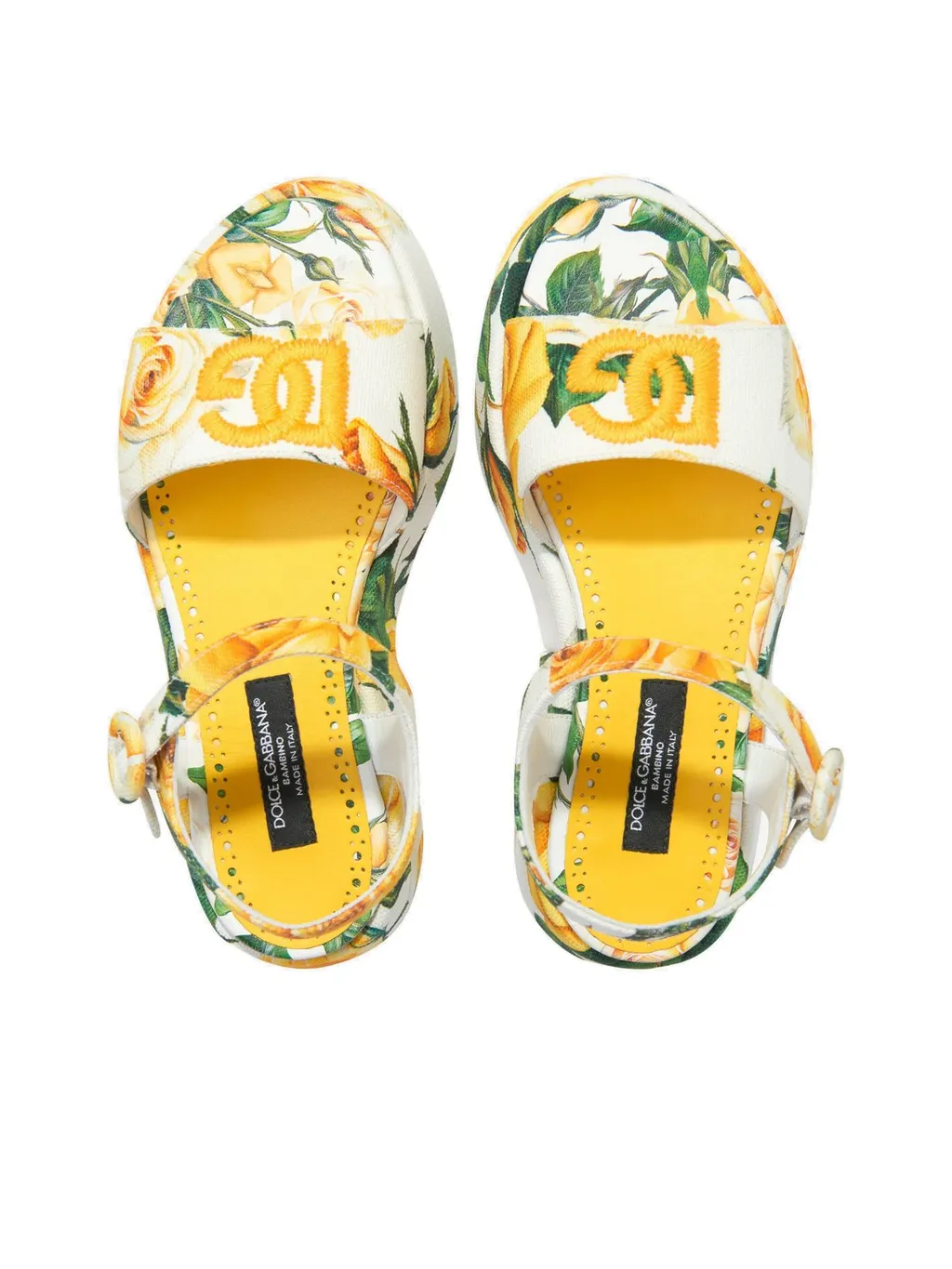 Dolce & Gabbana Kids Rose-Printed Opne-Toe Sandals