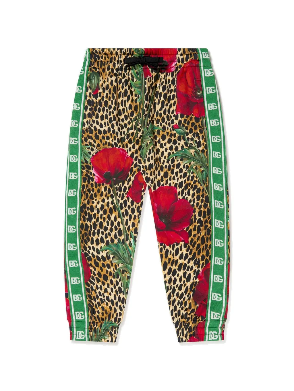Dolce & Gabbana Kids Ocelot And Poppy Printed Jogging Pants