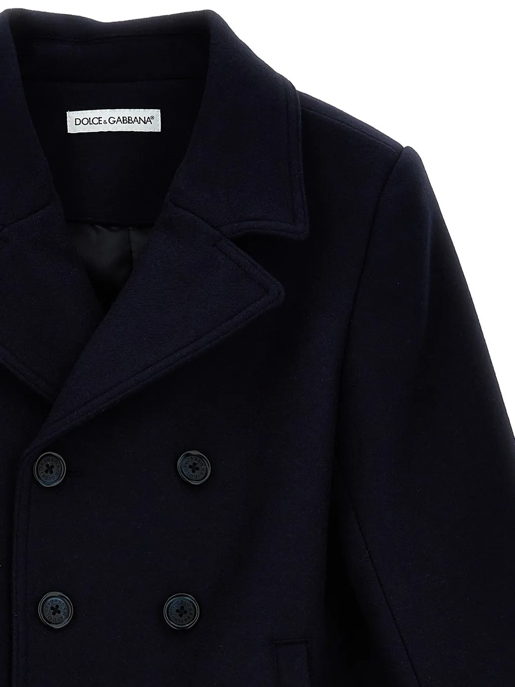 Dolce & Gabbana Kids Double-Breasted Long Sleeved Coat
