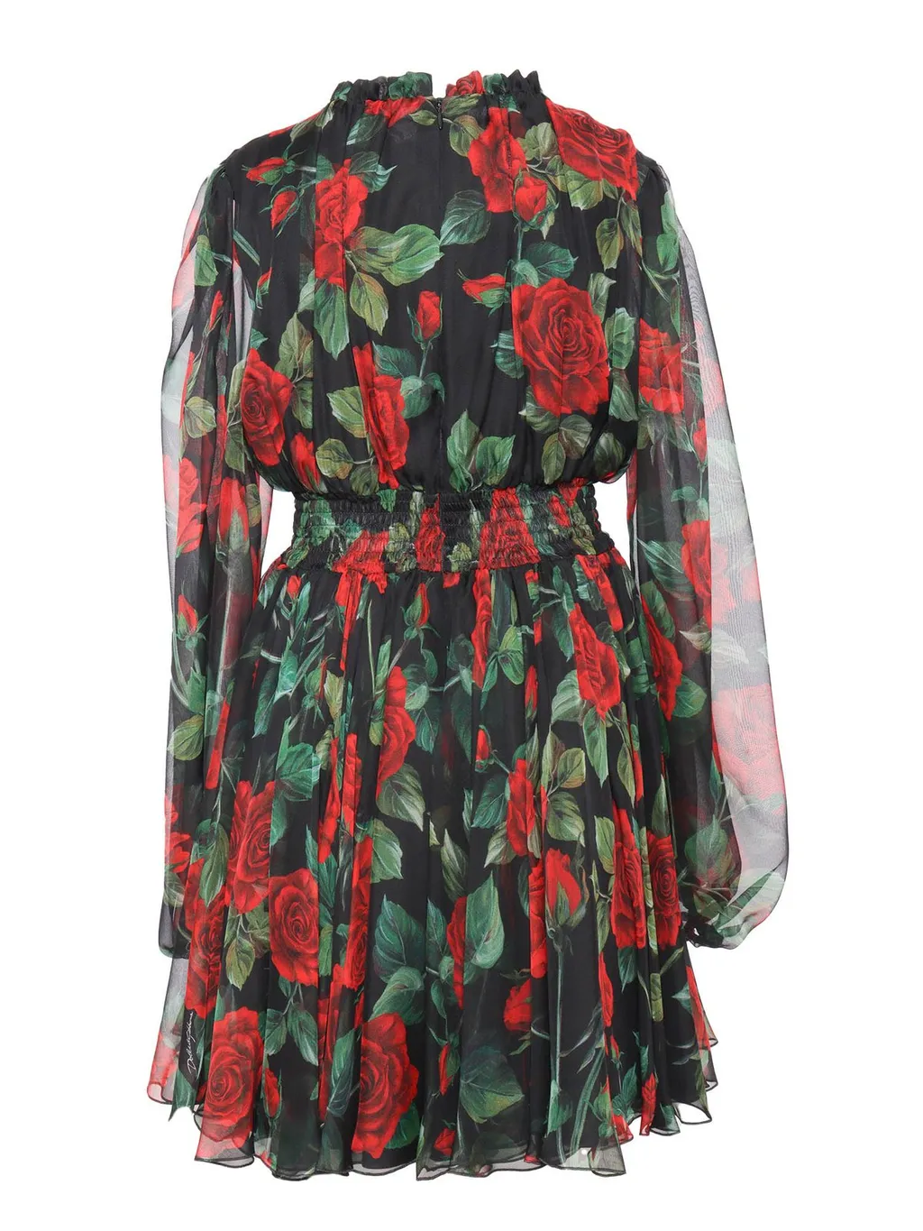 Dolce & Gabbana Kids Rose-Printed Ruffled Layered Dress