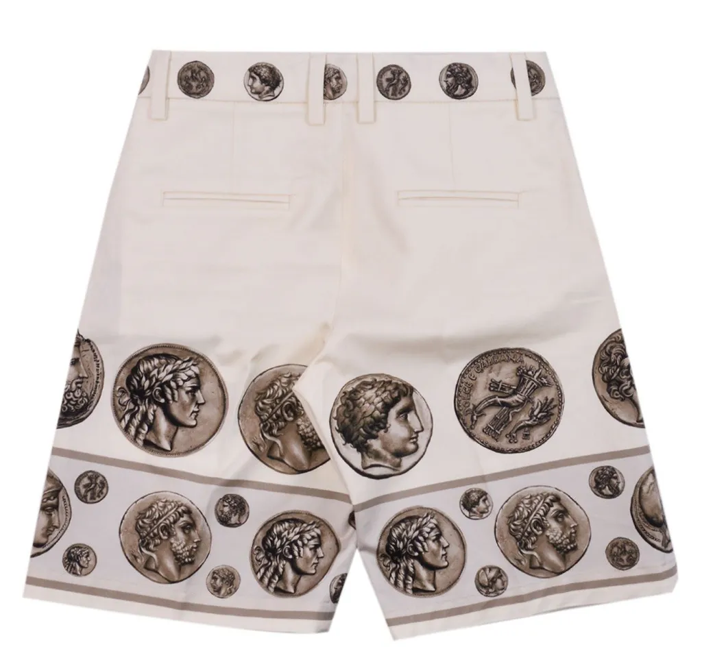 Dolce & Gabbana Kids Coin-Printed Drill Shorts