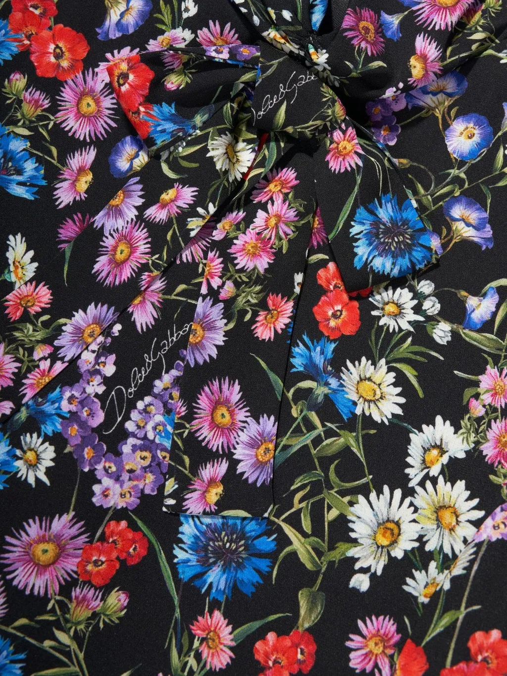 Dolce & Gabbana Kids Floral-Printed Flared Mini Dress