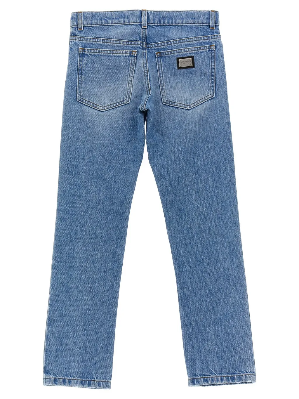 Dolce & Gabbana Kids Mid-Rise Tapered-Leg Jeans