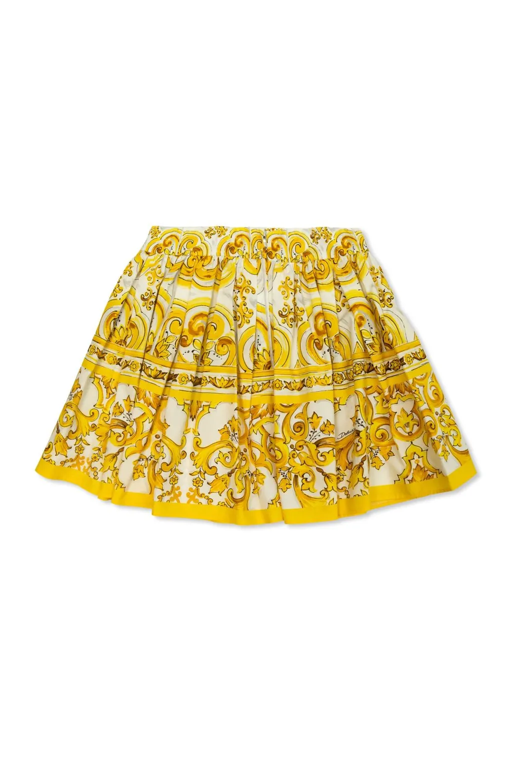 Dolce & Gabbana Kids Majolica Printed Poplin Skirt