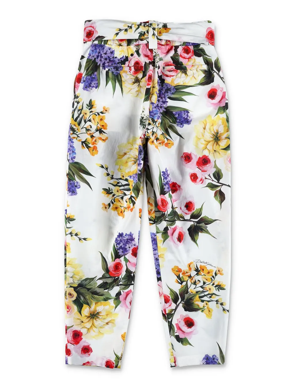Dolce & Gabbana Kids Garden-Printed Poplin Pants