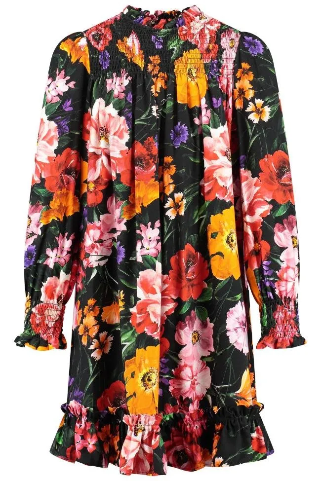 Dolce & Gabbana Kids Viyella Floral Printed Dress
