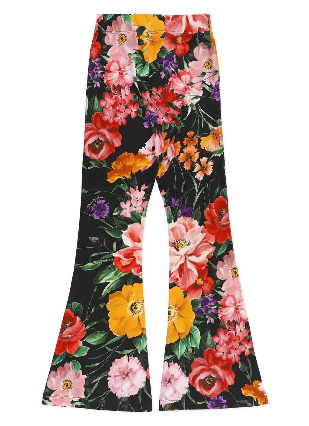Dolce & Gabbana Kids Rose Printed Jersey Pants