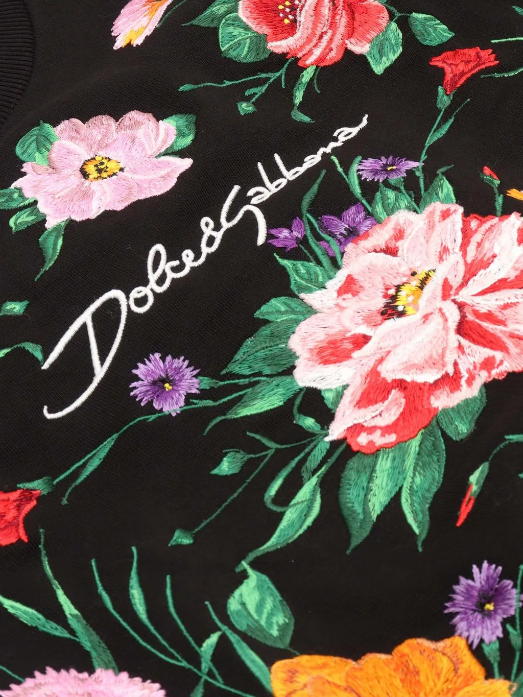 Dolce & Gabbana Kids Floral Printed Crewneck Sweatshirt