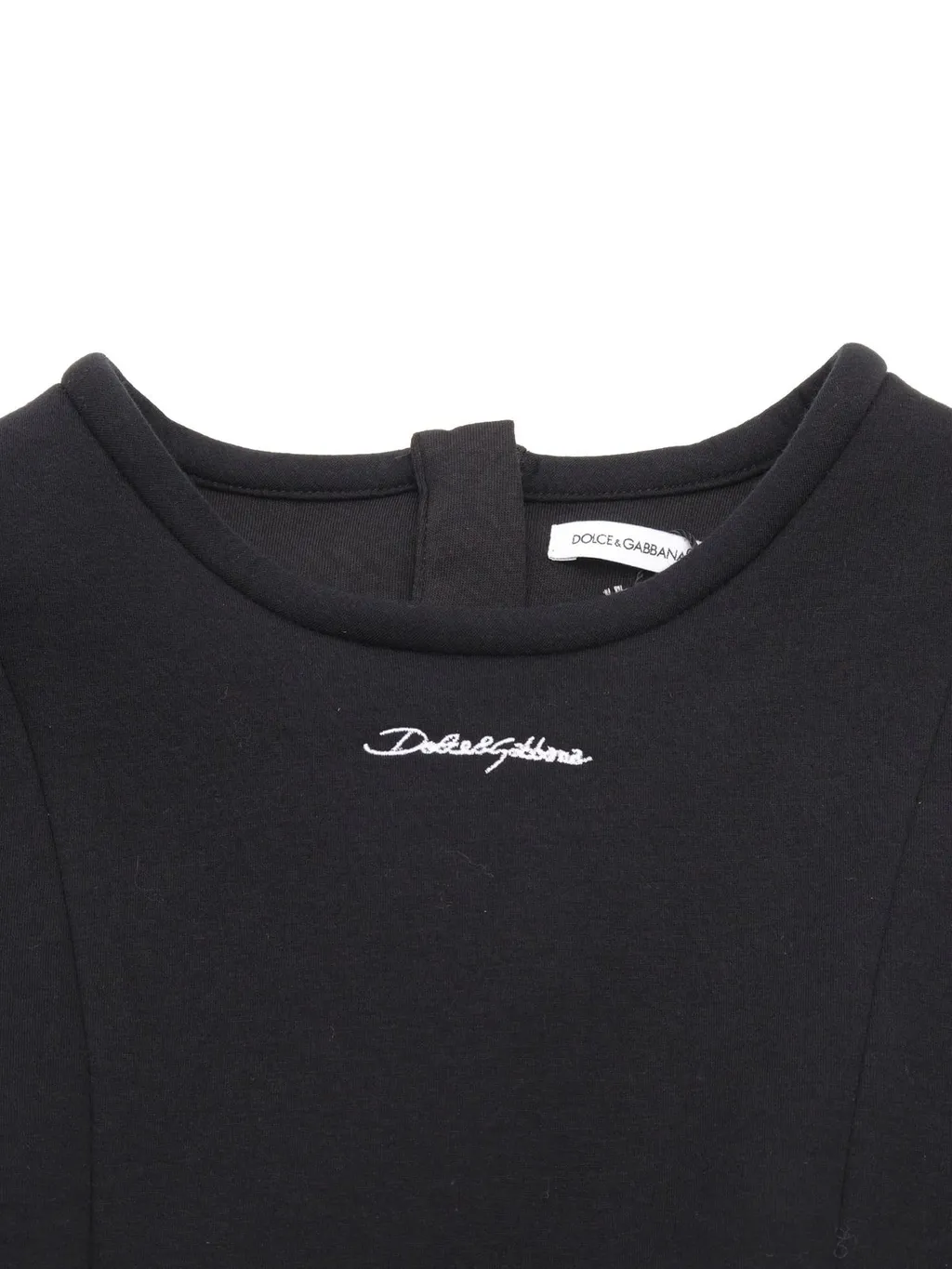 Dolce & Gabbana Kids Logo Embroidered Flared Dress
