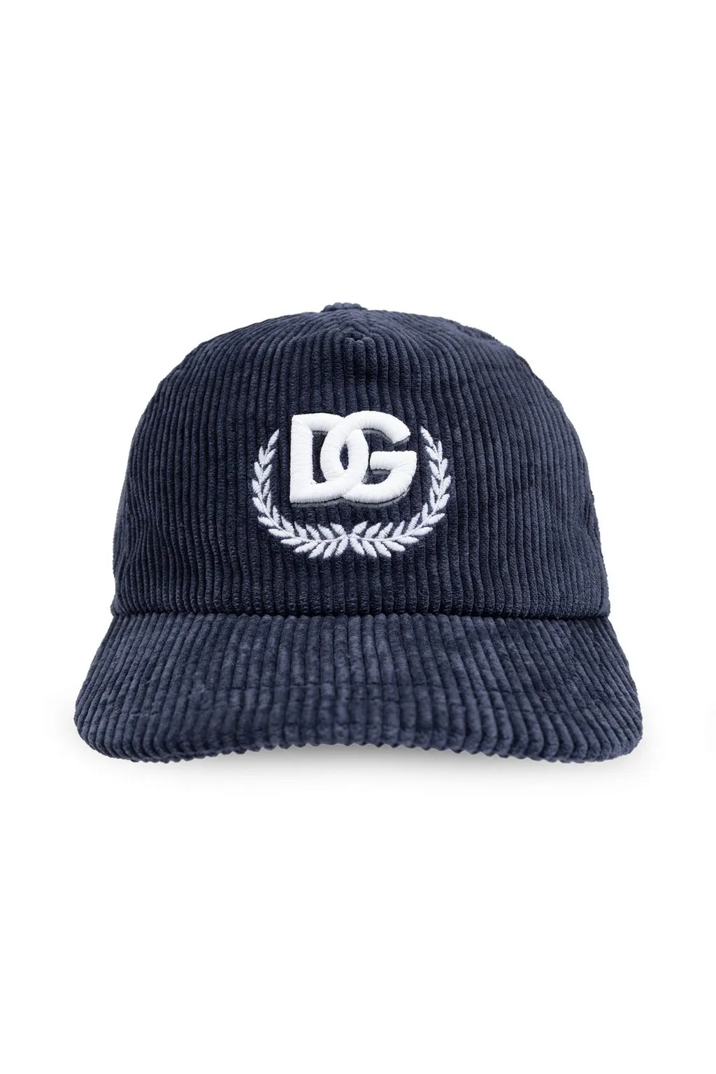 Dolce & Gabbana Kids Logo Embroidered Corduroy Baseball Cap