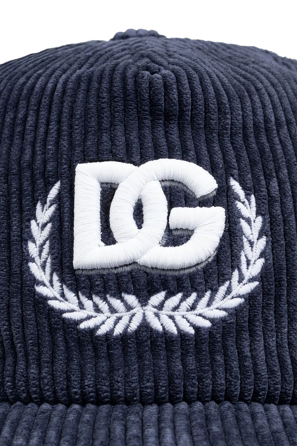 Dolce & Gabbana Kids Logo Embroidered Corduroy Baseball Cap