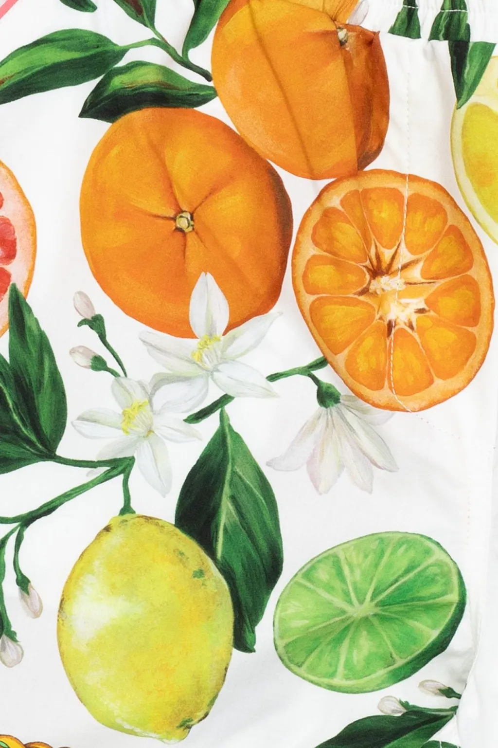 Dolce & Gabbana Kids Lemon And Orange Printed Poplin Shorts
