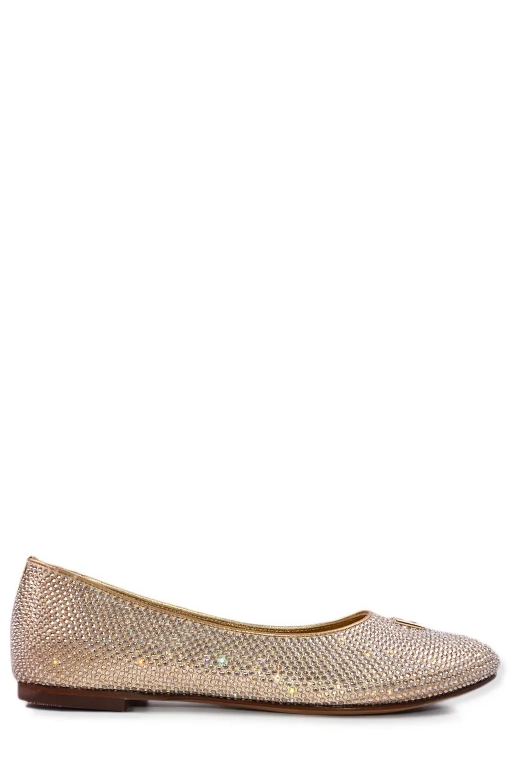 Dolce & Gabbana Kids Logo Plaque Embellished Flat Shoes