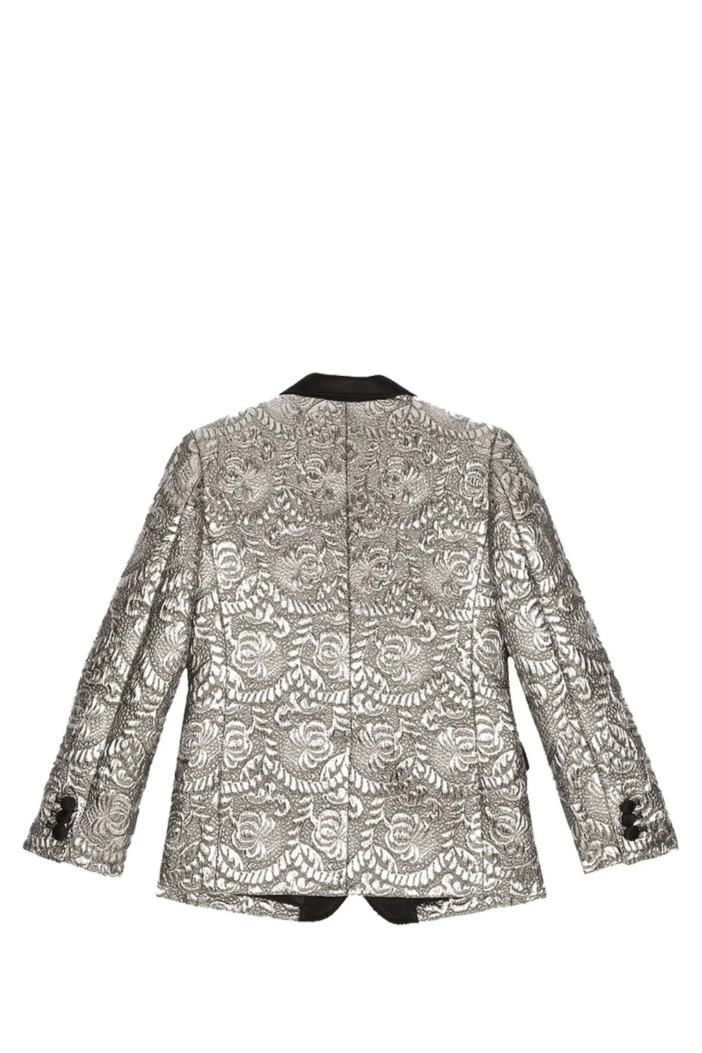 Dolce & Gabbana Kids Single-Breasted Foiled Jacquard Jacket