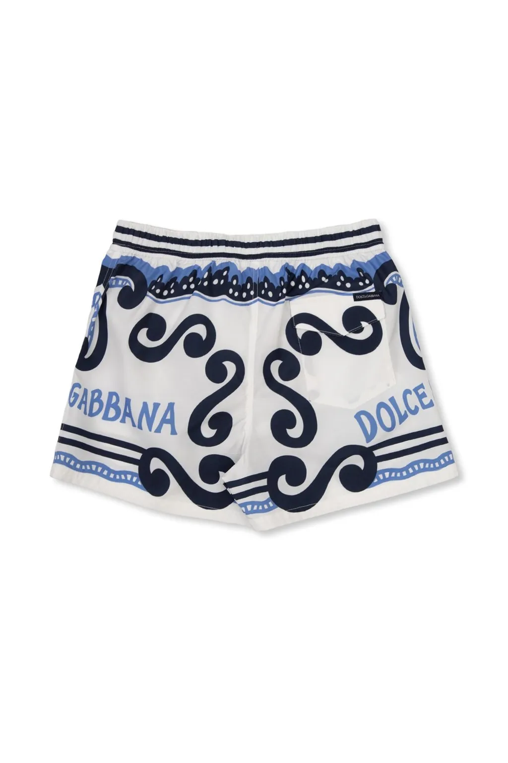 Dolce & Gabbana Kids Marina-Printed Drawstring Swim Shorts