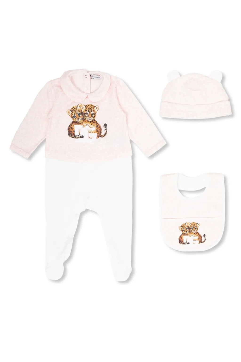 Dolce & Gabbana Kids All-Over Logo Printed 3-Piece Gift Set