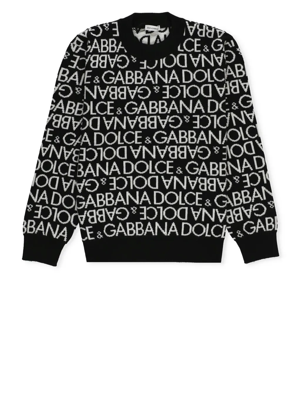 Dolce & Gabbana Kids Logo Jacquard Crewneck Jumper