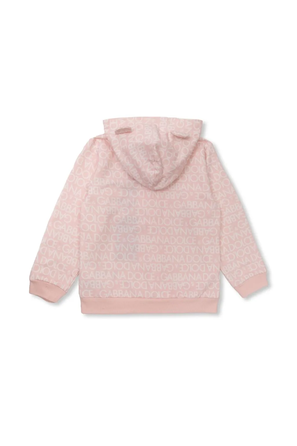 Dolce & Gabbana Kids Allover Logo Printed Jersey Hoodie