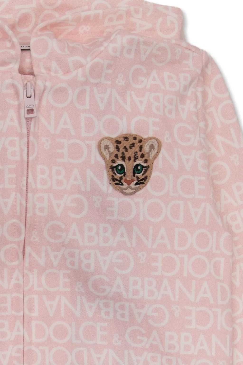 Dolce & Gabbana Kids Allover Logo Printed Jersey Hoodie
