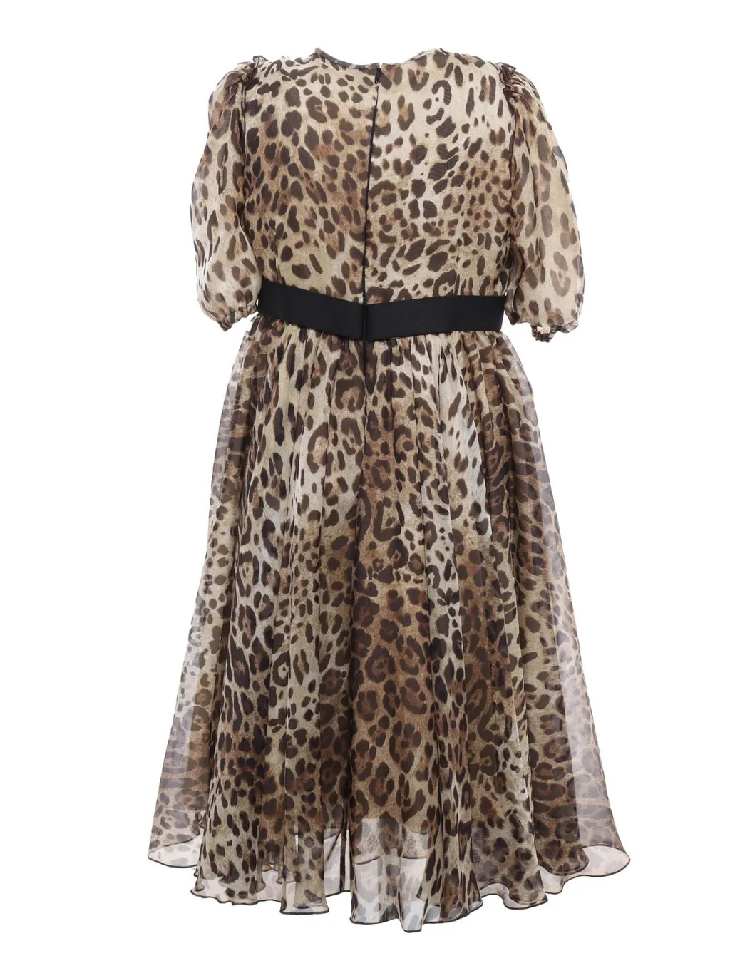 Dolce & Gabbana Kids Leopard-Printed Draped Dress