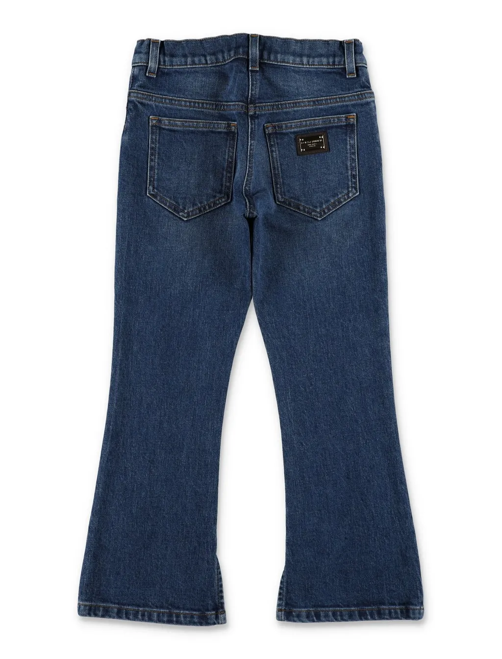 Dolce & Gabbana Kids Floral Embroidered Denim Jeans