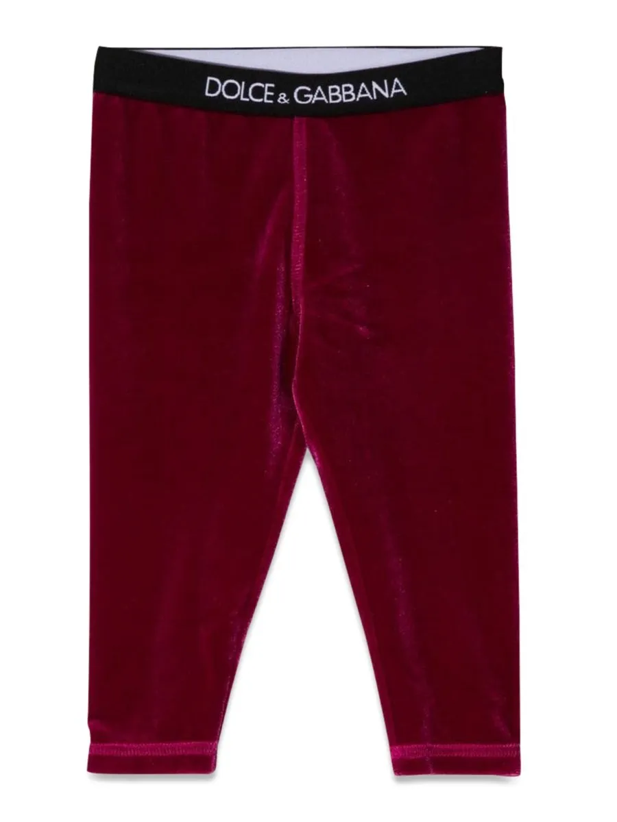 Dolce & Gabbana Kids Logo Waistband Leggings