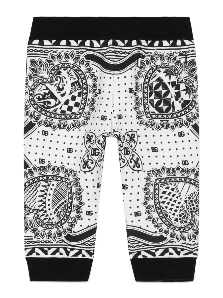 Dolce & Gabbana Kids Motif Printed Drawstring Pants