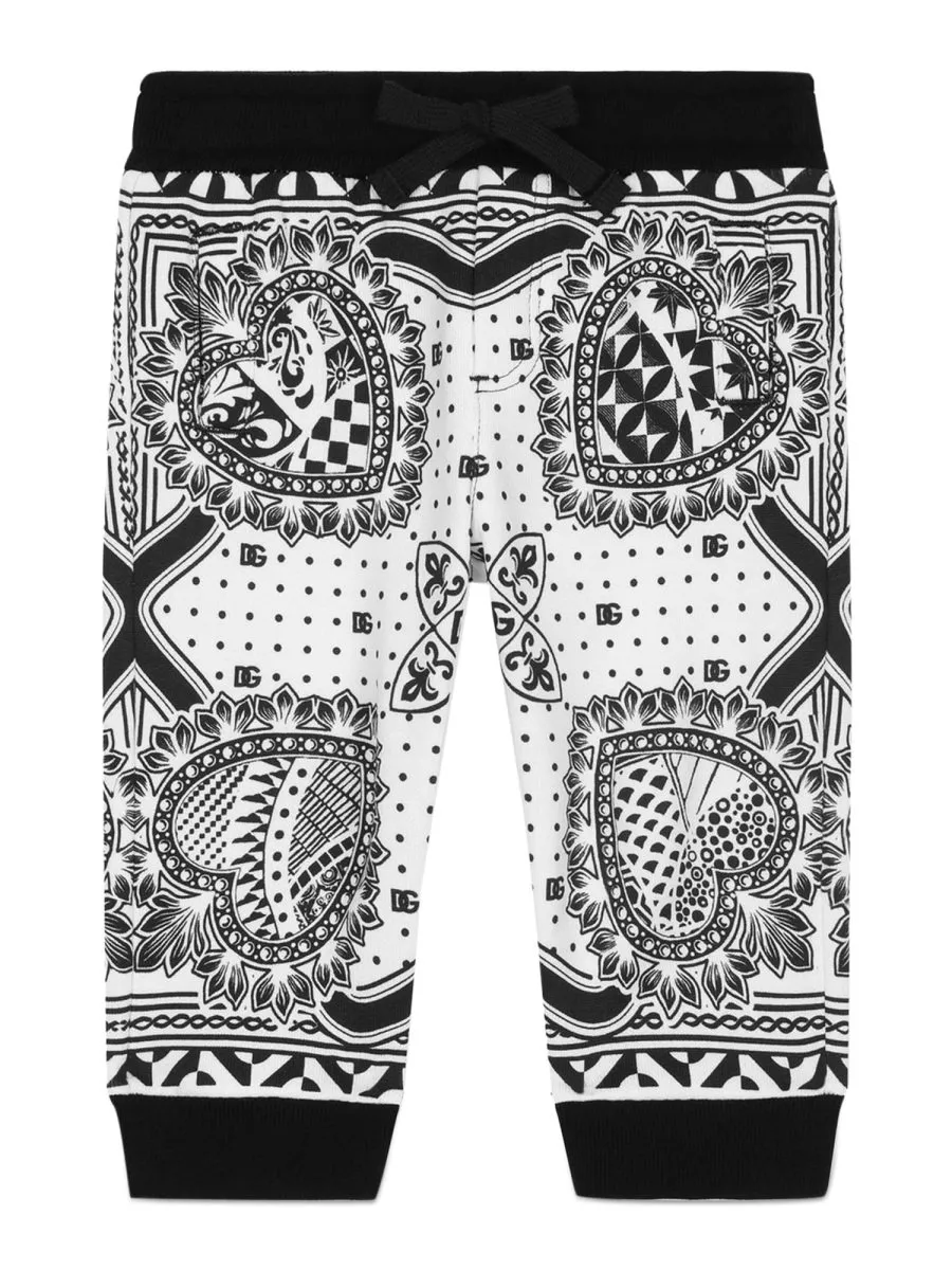 Dolce & Gabbana Kids Motif Printed Drawstring Pants
