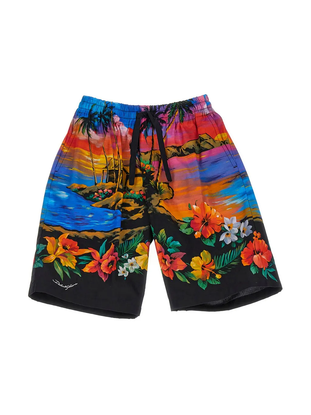 Dolce & Gabbana Kids Graphic Printed Bermuda Shorts