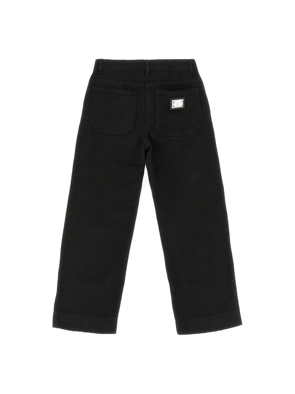 Dolce & Gabbana Kids Logo Plaque Ripped Jeans