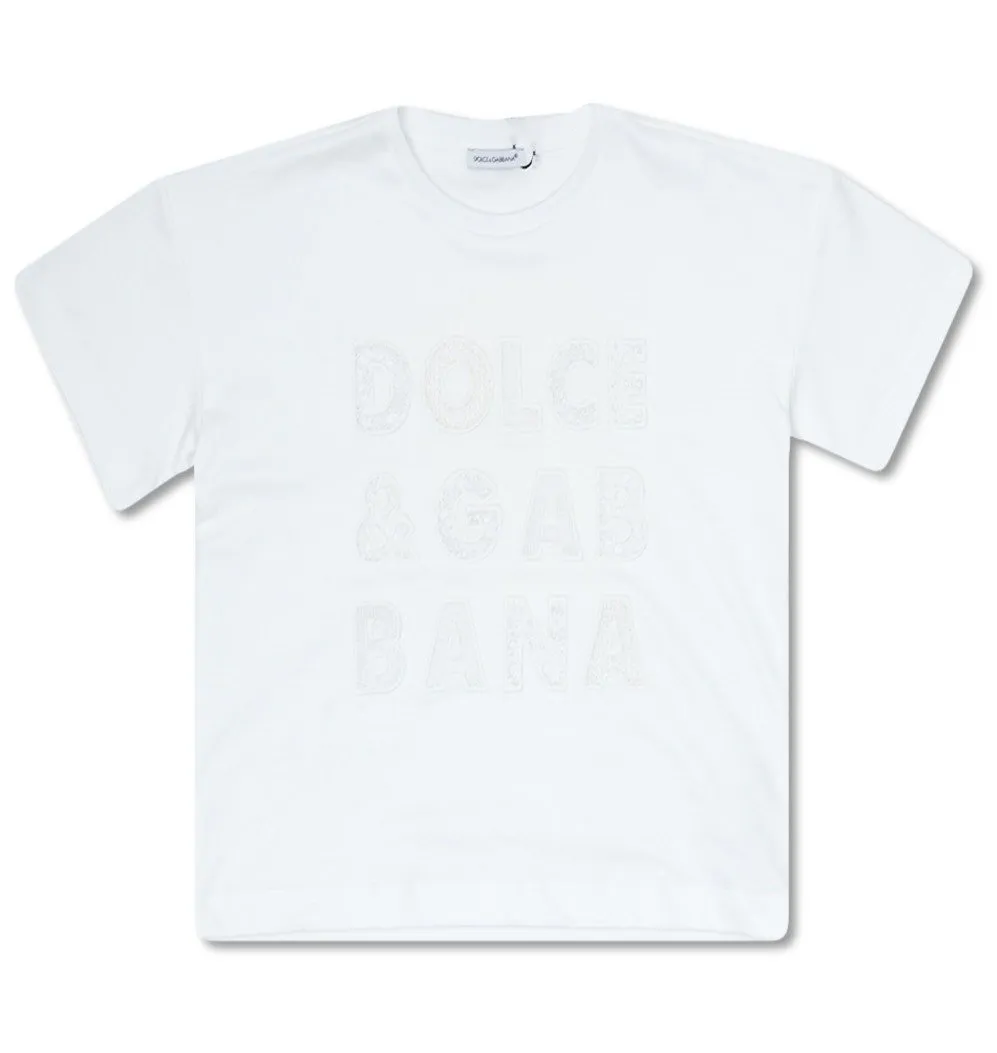 Dolce & Gabbana Kids Logo Detailed Crewneck T-Shirt