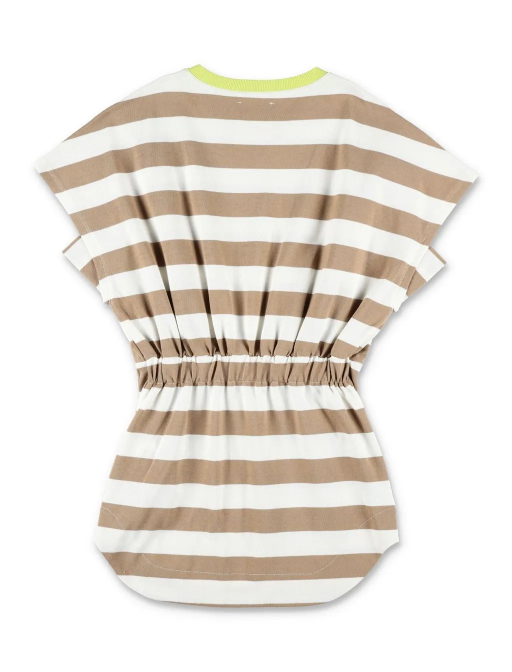Douuod Kids Striped Cap-Sleeve Dress