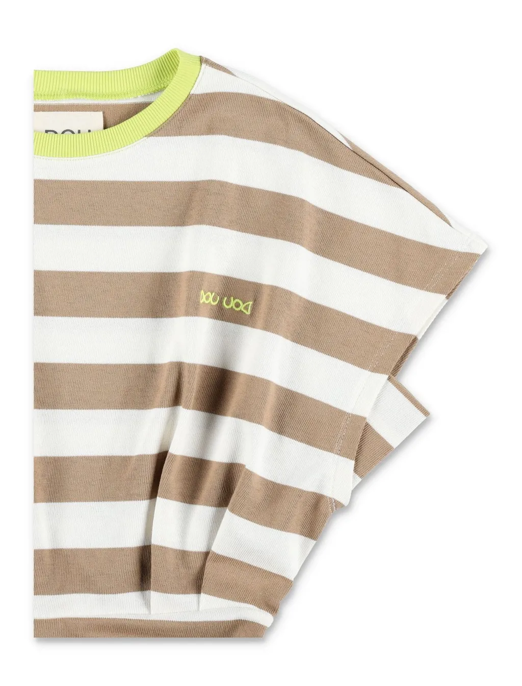 Douuod Kids Striped Cap-Sleeve Dress