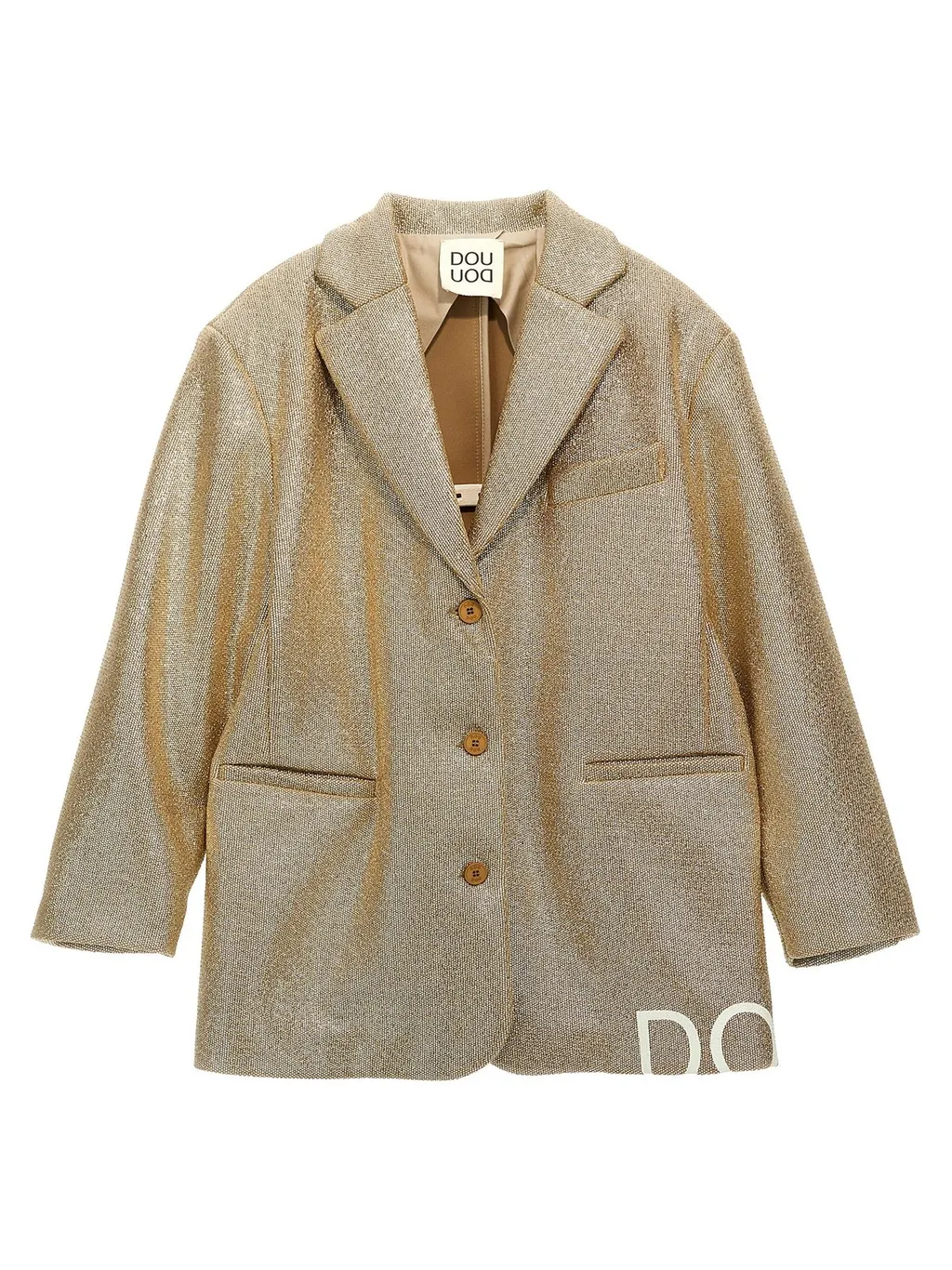 Douuod Kids Long Sleeved Metallic Effect Blazer
