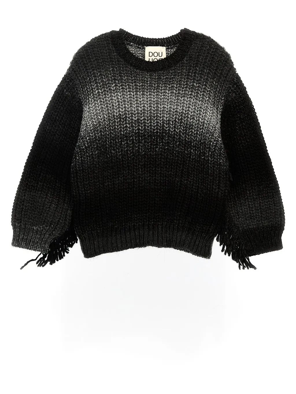 Douuod Kids Crewneck Two-Toned Distressed Jumper