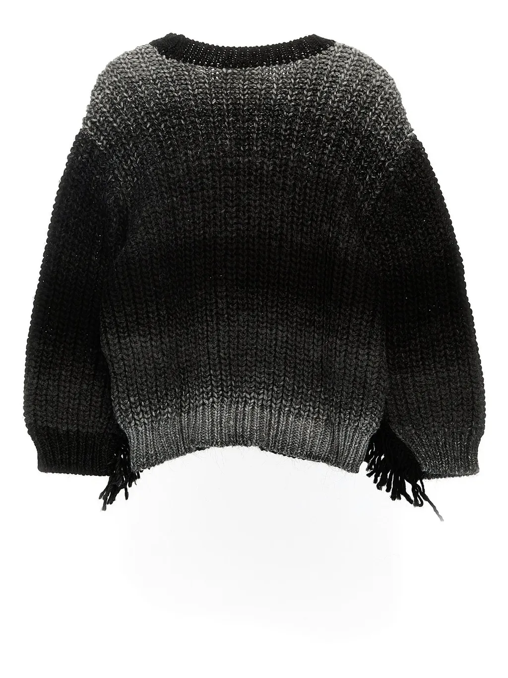 Douuod Kids Crewneck Two-Toned Distressed Jumper