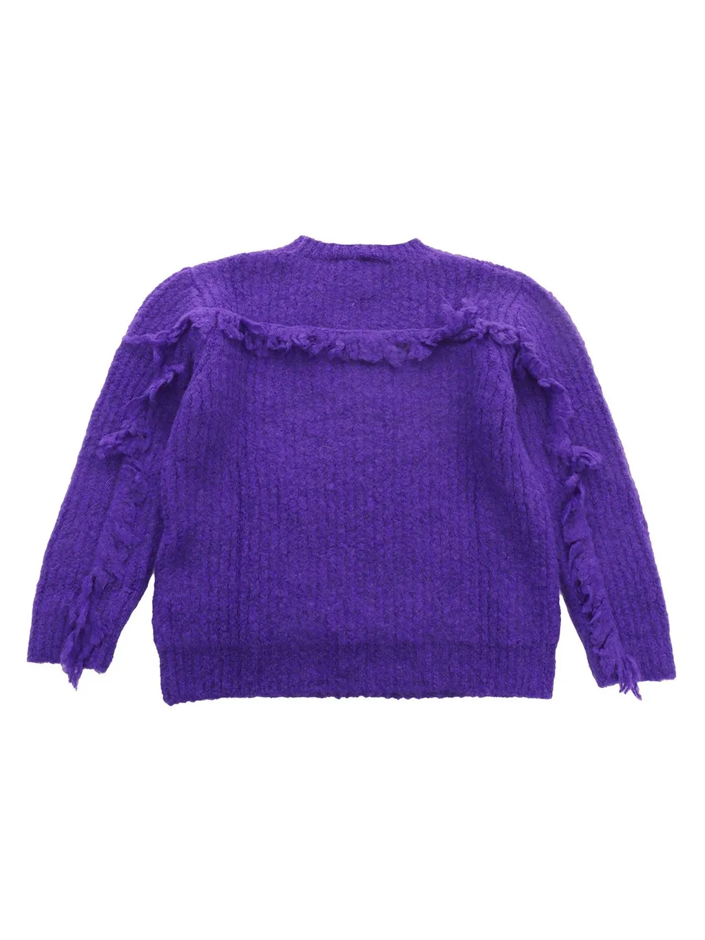 Douuod Kids Fringed Crewneck Knitted Jumper