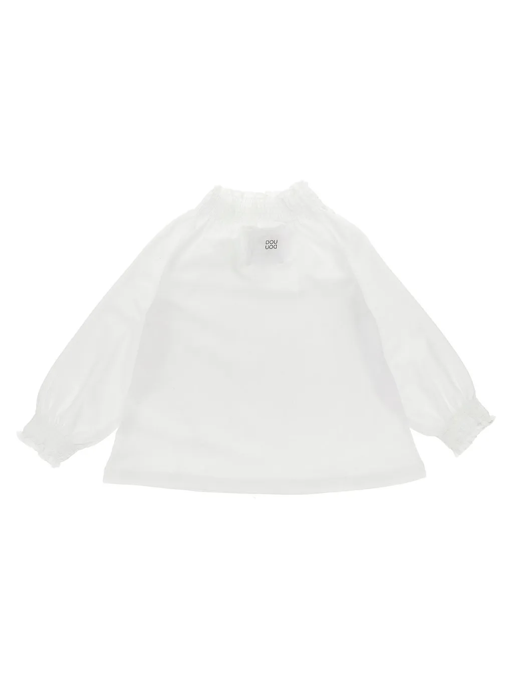 Douuod Kids Shirred-Collar Elasticated Cuffs T-Shirt
